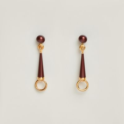 Epure Equestre Aluminium earrings, small model | Hermès Finland